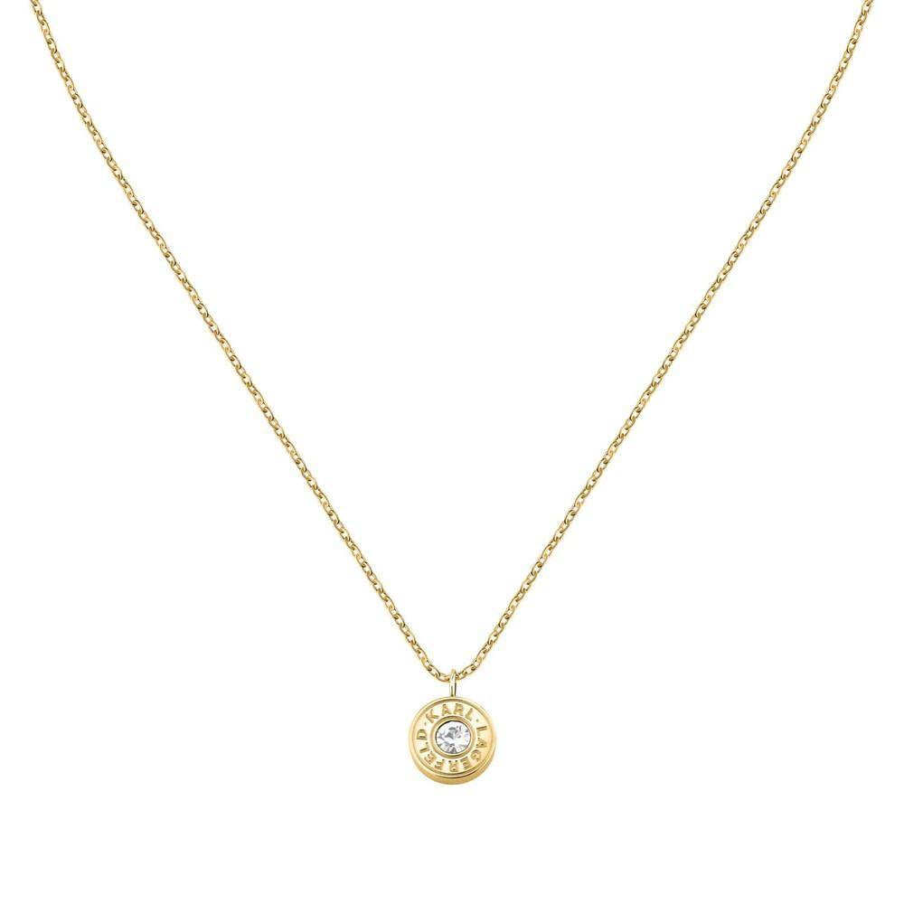 Karl Lagerfeld Damen Halskette ILLUME Gold Weiß