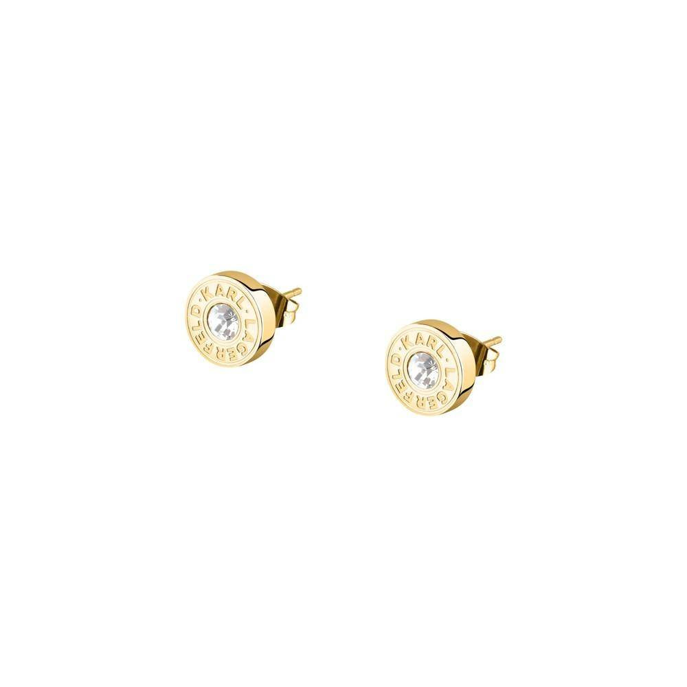 Karl Lagerfeld Damen Ohrringe ILLUME Gold Weiß