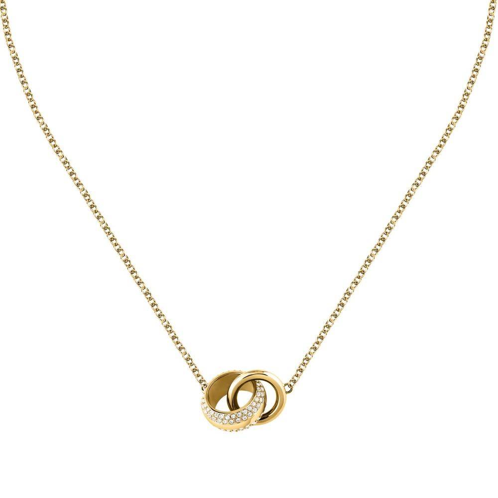 Karl Lagerfeld Damen Halskette BOND PAVE Gold Weiß