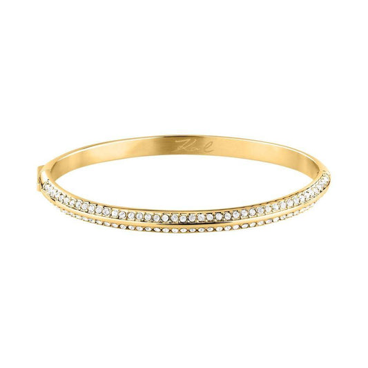 Karl Lagerfeld Damen Armreif BOND PAVE Gold Weiß