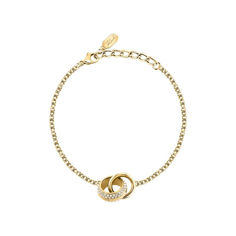 Karl Lagerfeld Damen Armband BOND PAVE Gold Weiß