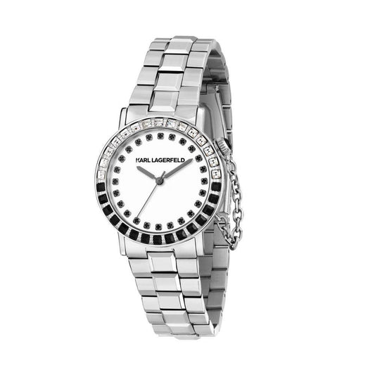 KARL LAGERFELD Montre Femme CRYSTALS Argent Blanc
