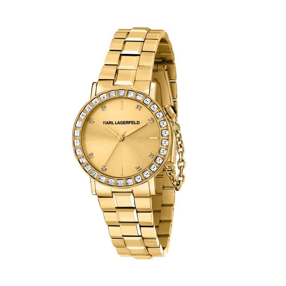 KARL LAGERFELD Damenuhr CRYSTALS Gold