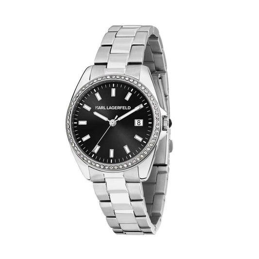 KARL LAGERFELD Montre Femme ROUND ESSENTIALS Argent Noir