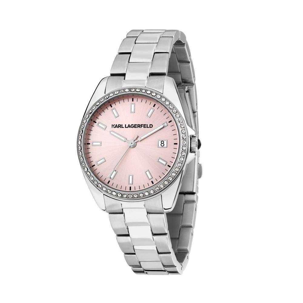 KARL LAGERFELD Damenuhr ROUND ESSENTIALS Silber Rosa