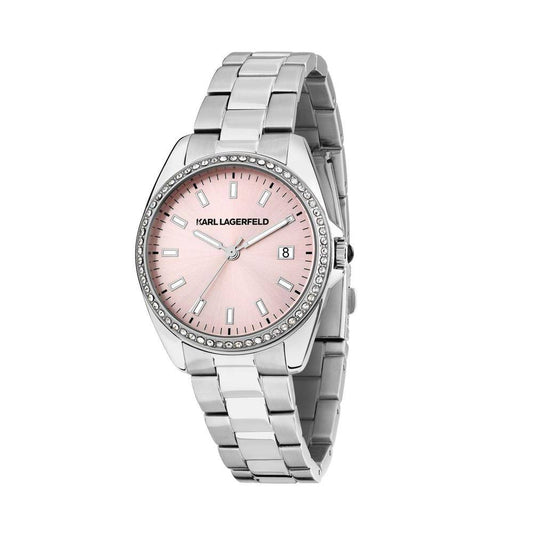 Montre femme KARL LAGERFELD ROUND ESSENTIALS argent rose