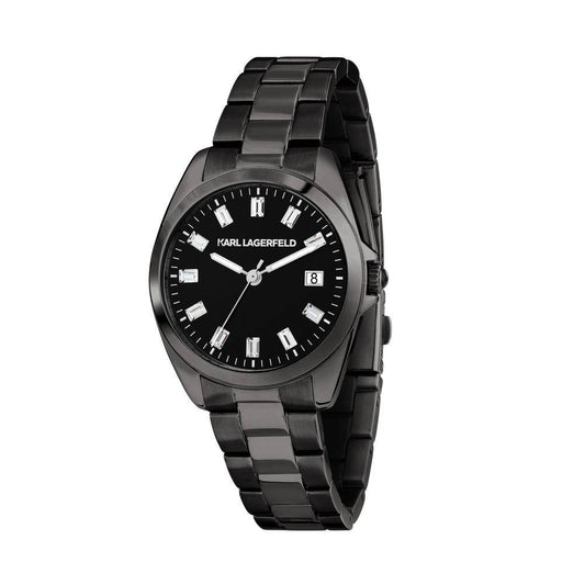 KARL LAGERFELD Montre Femme ROUND ESSENTIALS Gunmetal Noir