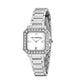 KARL LAGERFELD Damenuhr SQUARE CLASSICS Silber Weiß