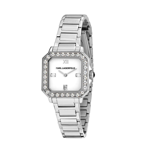 Montre femme KARL LAGERFELD SQUARE CLASSICS Argent Blanc