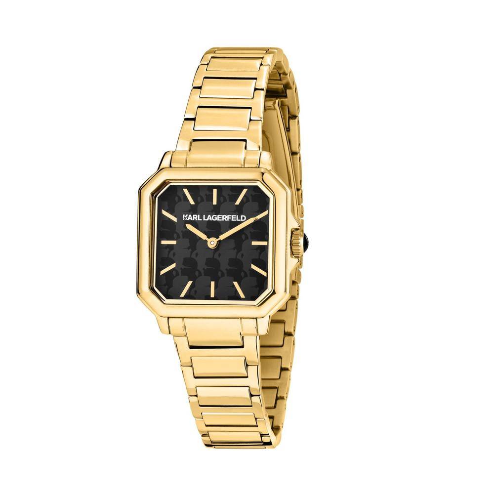 Montre femme KARL LAGERFELD SQUARE CLASSICS or noir
