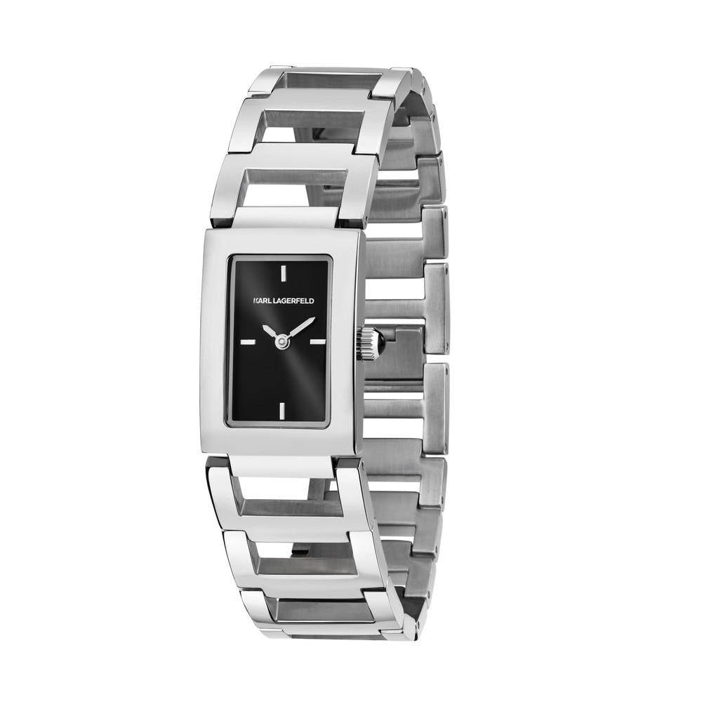 KARL LAGERFELD Damenuhr PARIS Silber Schwarz