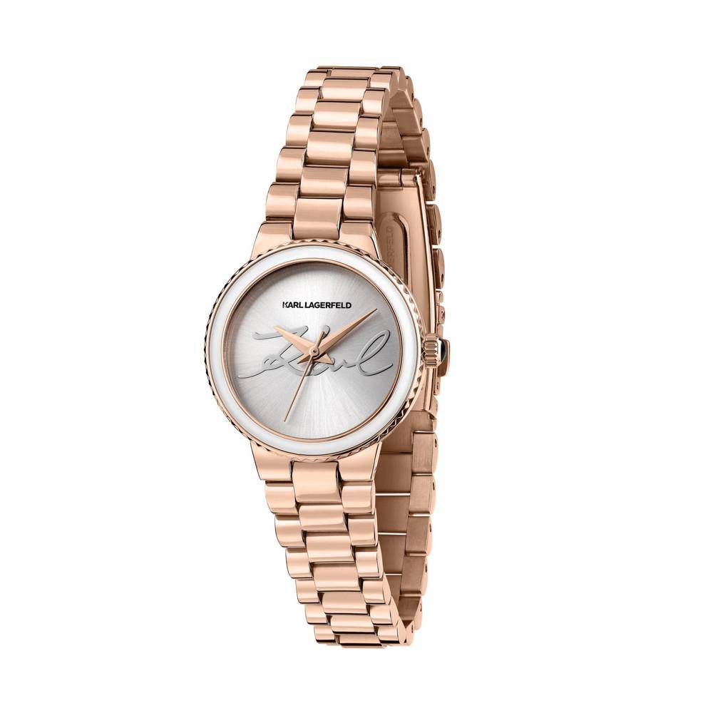 KARL LAGERFELD Damenuhr BERLIN Roségold Silber