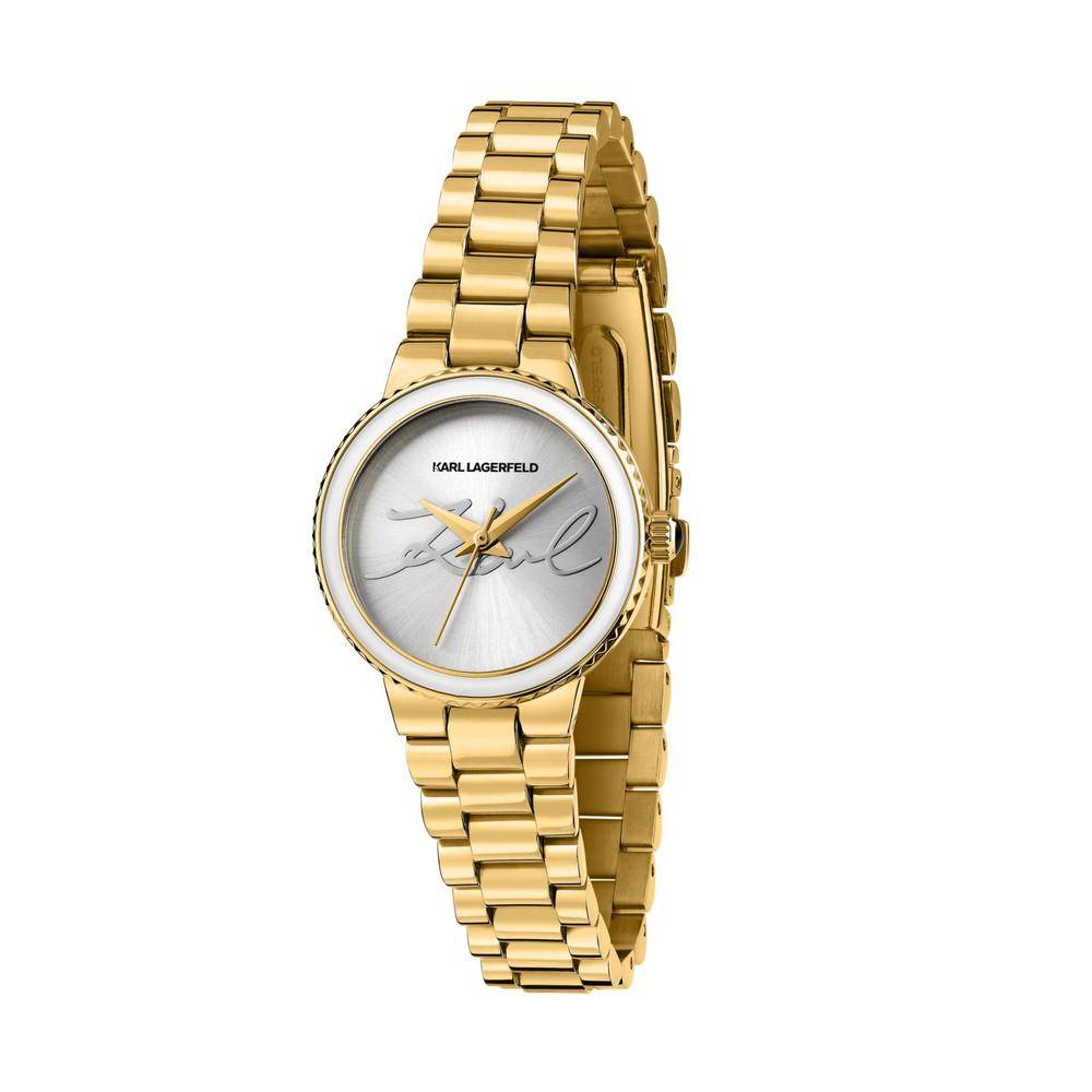 KARL LAGERFELD Damenuhr BERLIN Gold Silber