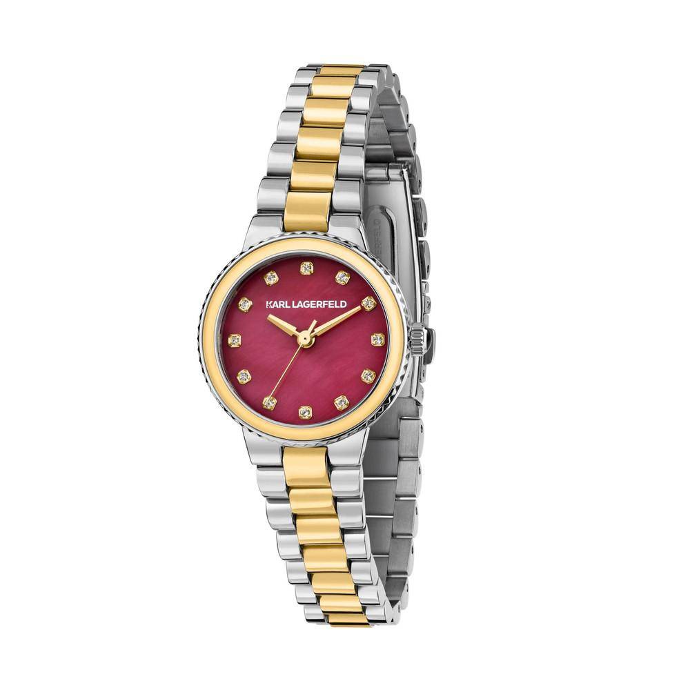 Montre KARL LAGERFELD femme BERLIN bicolore rouge