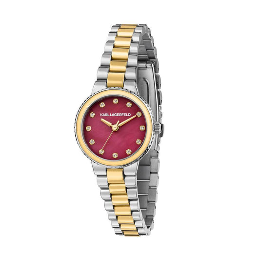 Montre KARL LAGERFELD femme BERLIN bicolore rouge