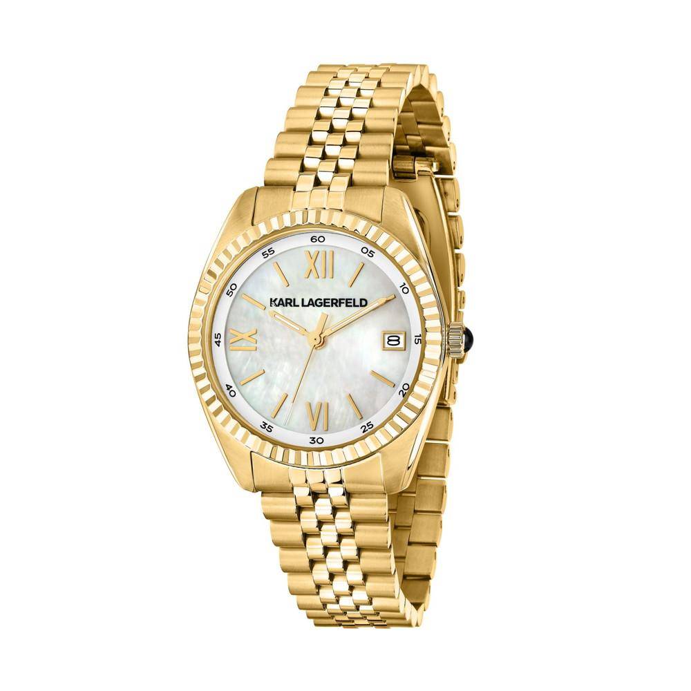KARL LAGERFELD Damenuhr TIMELESS CODE Gold Weiß