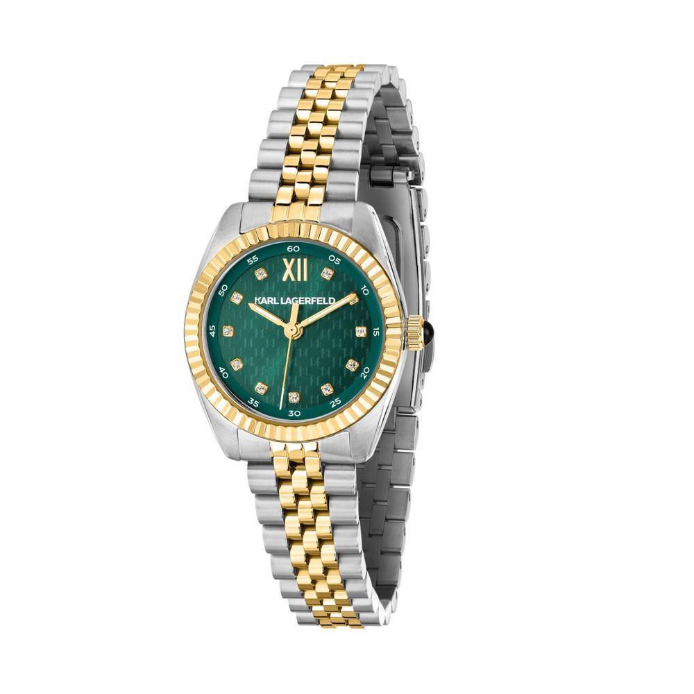 KARL LAGERFELD Damenuhr TIMELESS CODE M Bicolor Grün
