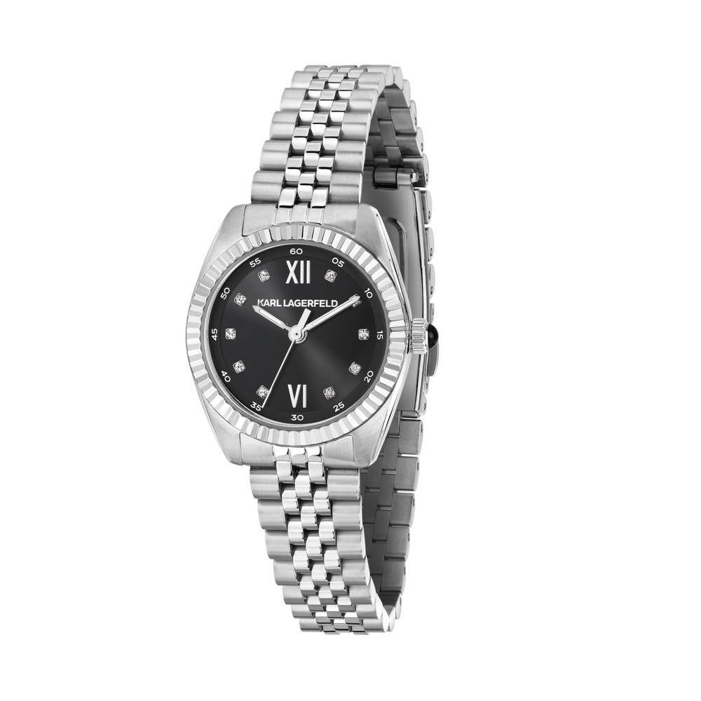 KARL LAGERFELD Damenuhr TIMELESS CODE MINI Silber Schwarz