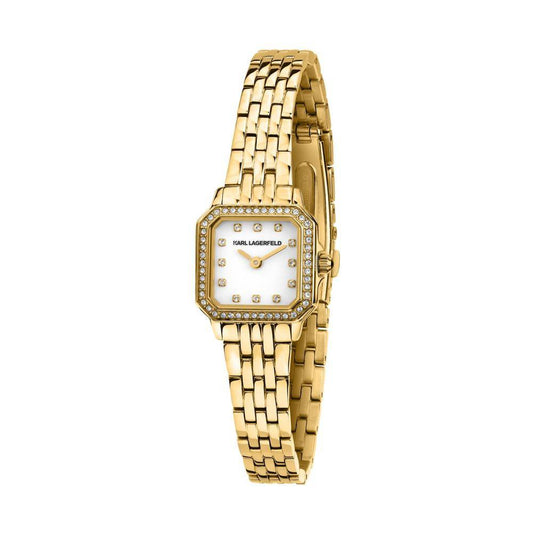KARL LAGERFELD Montre Femme ICON SQUARE MINI Or Blanc