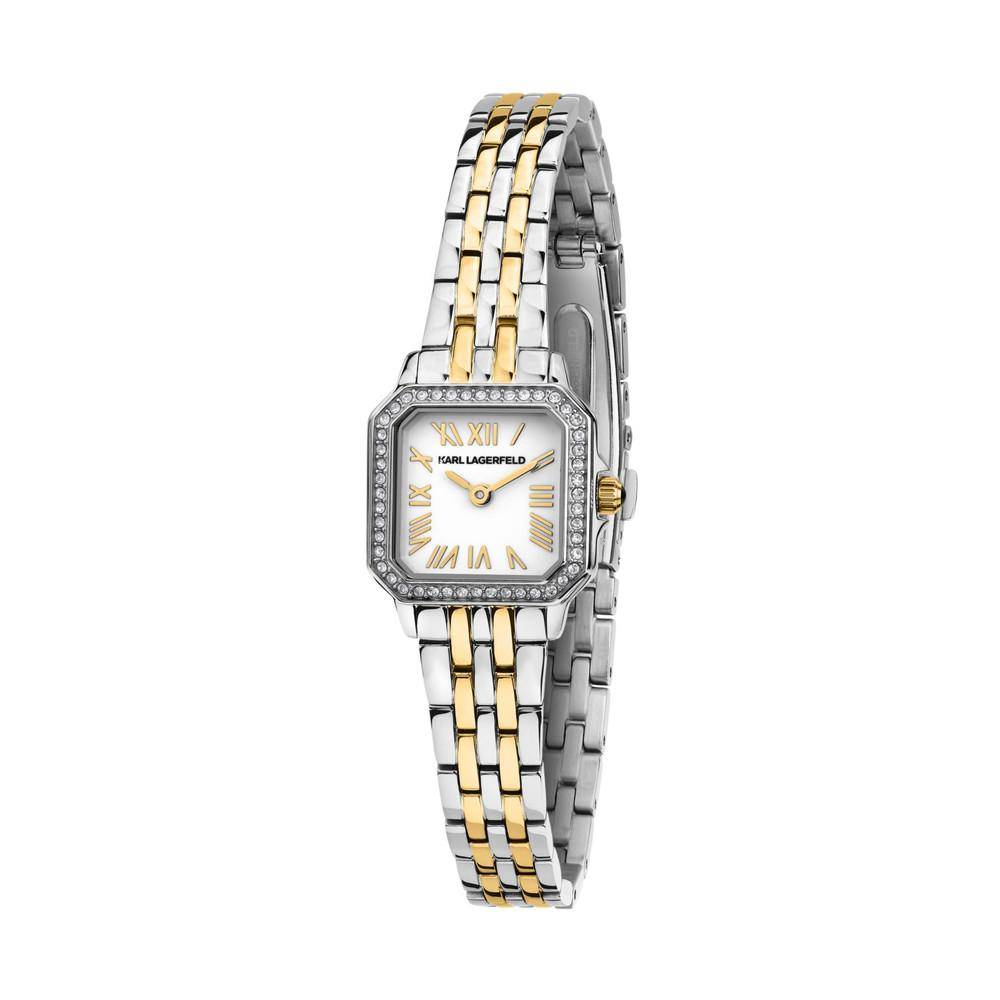 KARL LAGERFELD Damenuhr ICON SQUARE MINI Bicolor Weiß
