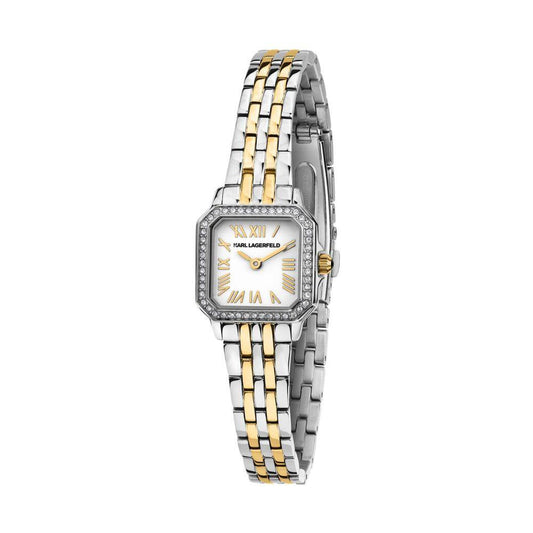 Montre femme KARL LAGERFELD ICON SQUARE MINI Bicolore Blanc