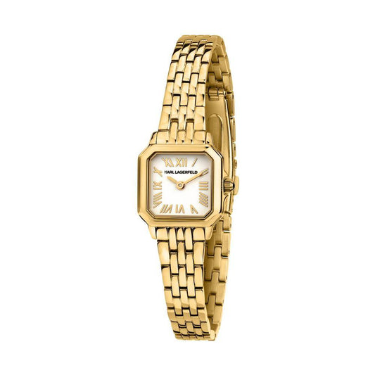 Montre femme KARL LAGERFELD ICON SQUARE MINI or blanc
