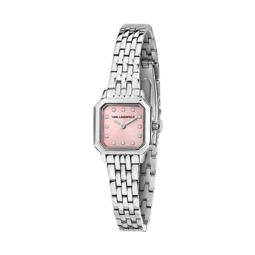 KARL LAGERFELD Montre Femme ICON SQUARE MINI Argent Rose
