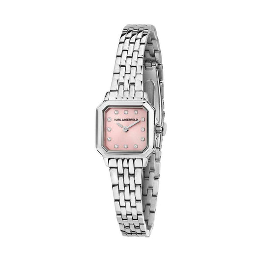 KARL LAGERFELD Montre Femme ICON SQUARE MINI Argent Rose