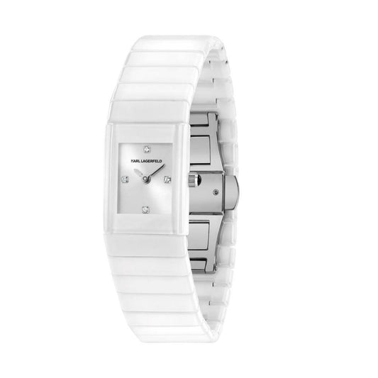 Montre femme KARL LAGERFELD DECO Blanc Argent