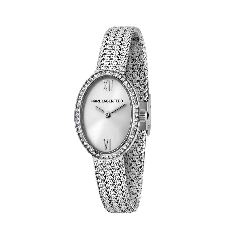 KARL LAGERFELD Damenuhr OVAL ALLURE Silber