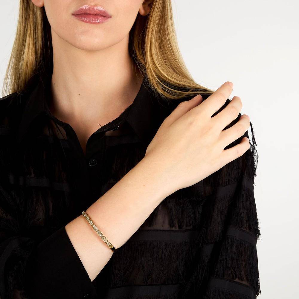 Karl Lagerfeld Damen Armreif CRYSTALS Gold Weiß
