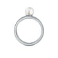 Karl Lagerfeld Damen Ring PEARL Silber Weiß