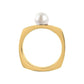 Karl Lagerfeld Damen Ring PEARL Gold Weiß