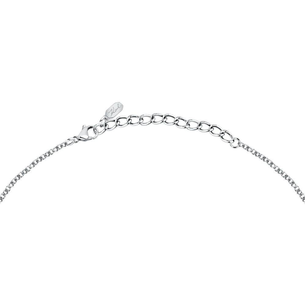Karl Lagerfeld Damen Halskette ILLUME Silber Weiß