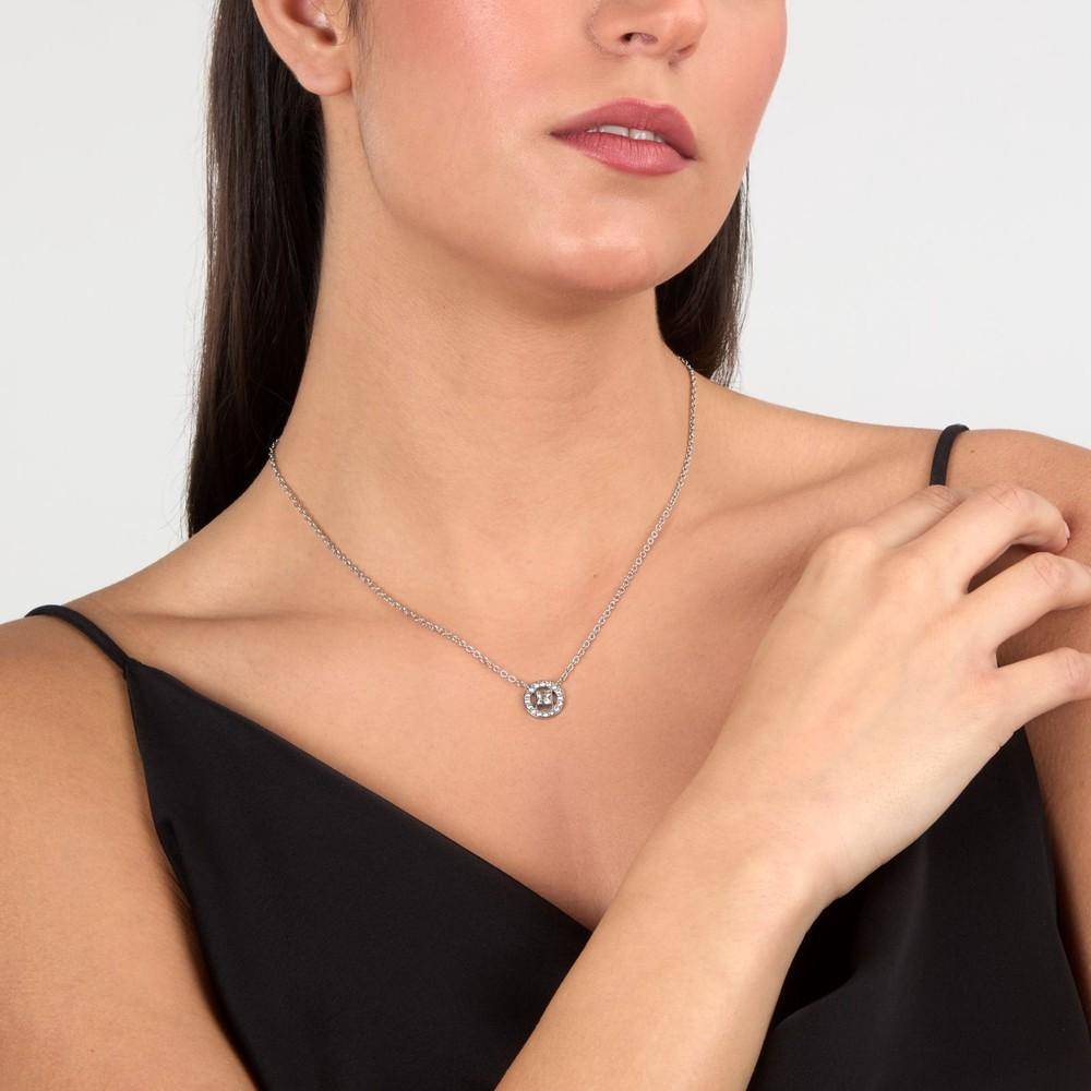 Karl Lagerfeld Damen Halskette ILLUME Silber Weiß