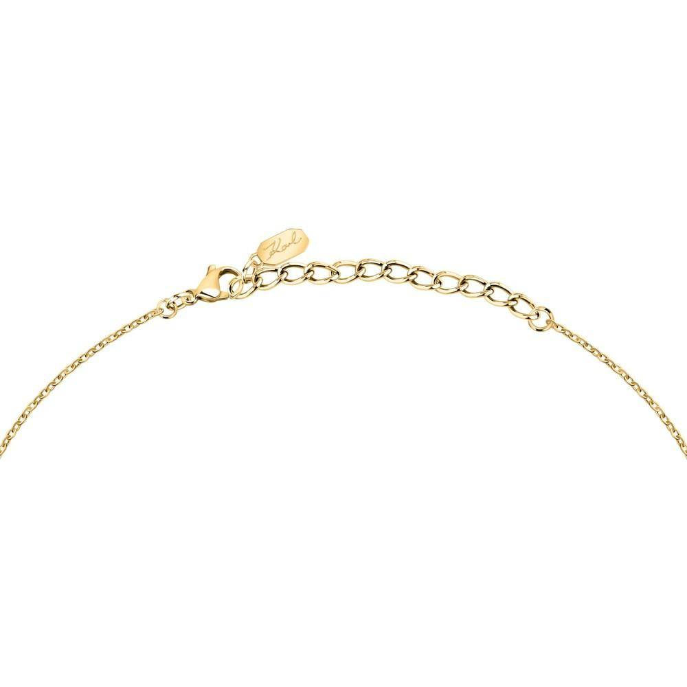 Karl Lagerfeld Damen Halskette ILLUME Gold Weiß