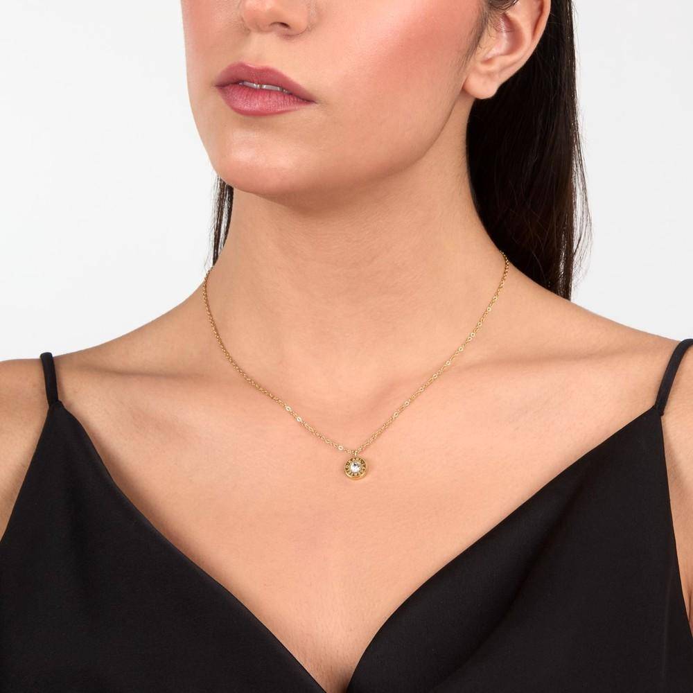 Karl Lagerfeld Damen Halskette ILLUME Gold Weiß