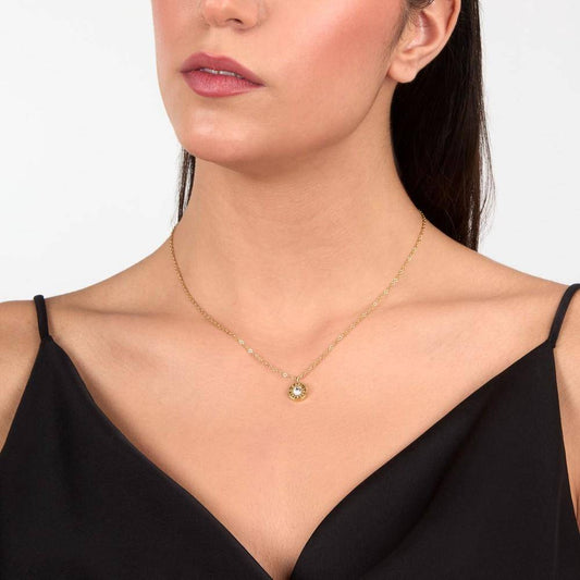 Karl Lagerfeld Damen Halskette ILLUME Gold Weiß