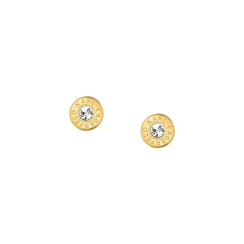 Karl Lagerfeld Damen Ohrringe ILLUME Gold Weiß