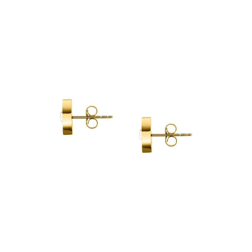 Karl Lagerfeld Damen Ohrringe ILLUME Gold Weiß