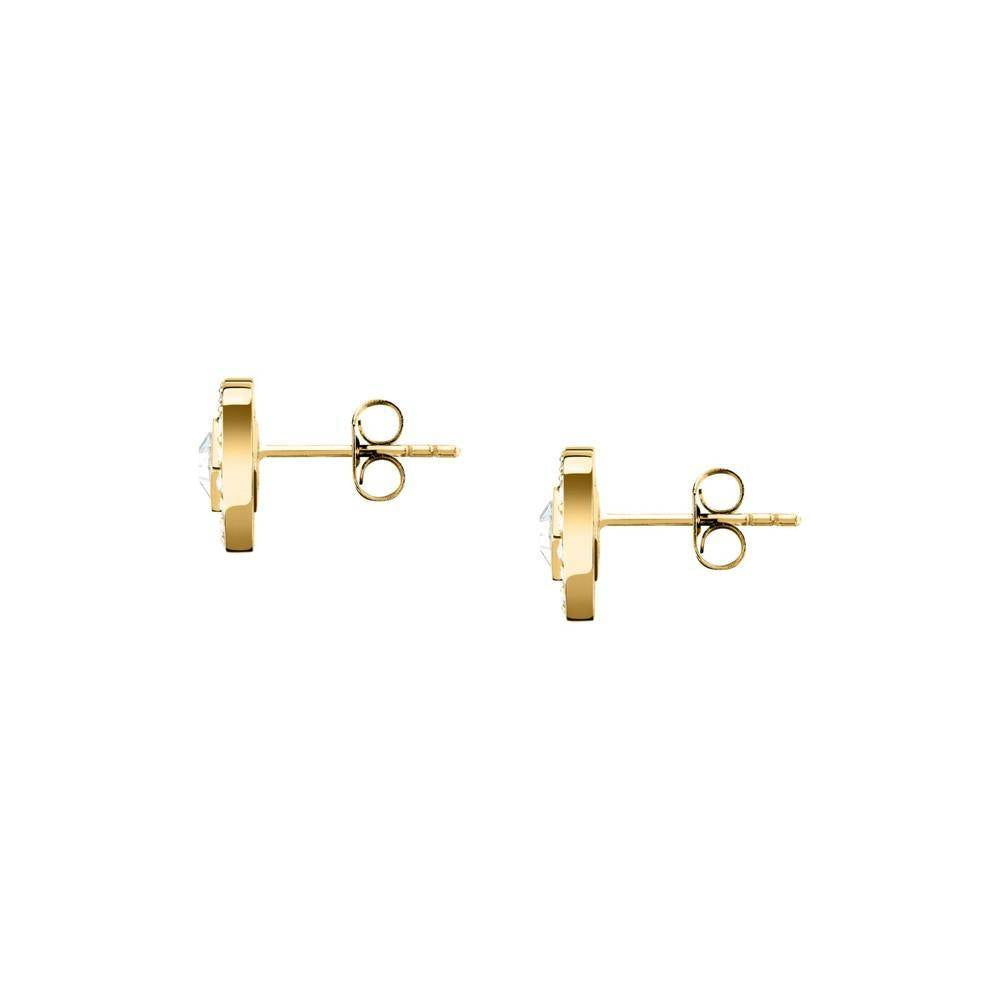 Karl Lagerfeld Damen Ohrringe LIGHTS Gold Weiß