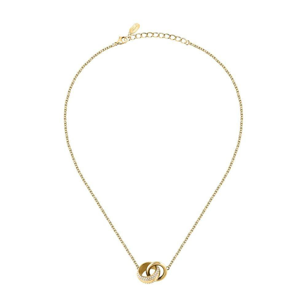 Karl Lagerfeld Damen Halskette BOND PAVE Gold Weiß