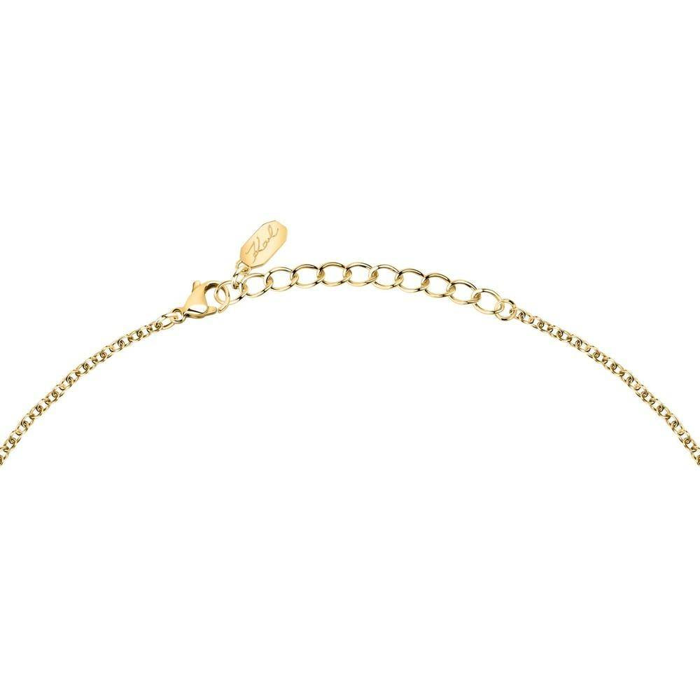 Karl Lagerfeld Damen Halskette BOND PAVE Gold Weiß