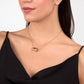Karl Lagerfeld Damen Halskette BOND PAVE Gold Weiß
