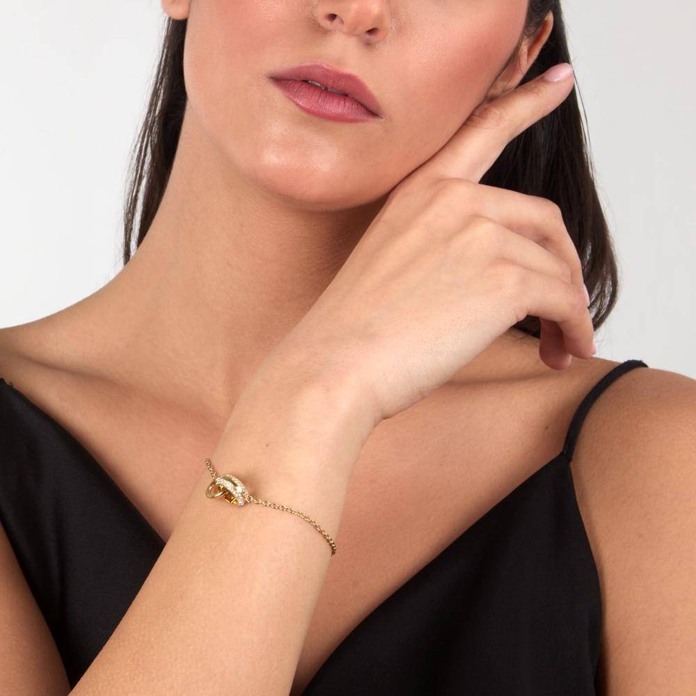 Karl Lagerfeld Damen Armband BOND PAVE Gold Weiß