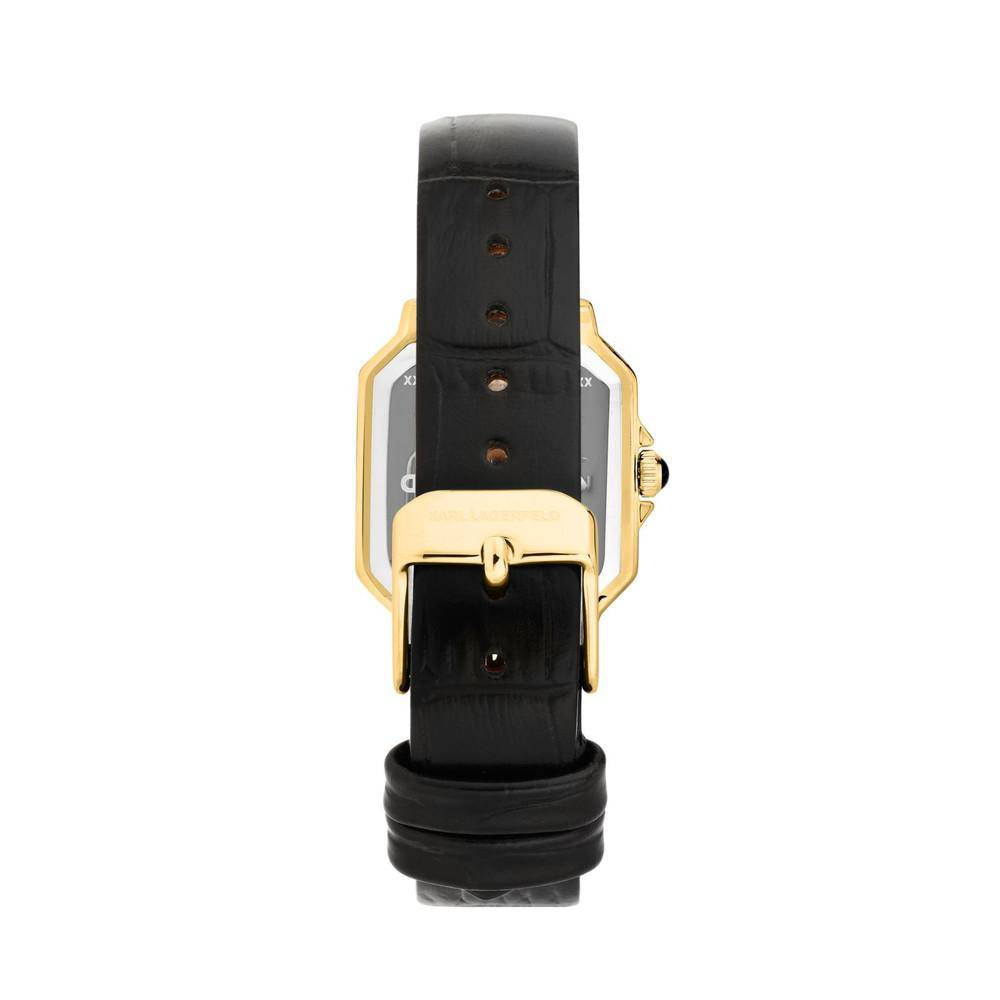 KARL LAGERFELD Montre Femme ICON SQUARE Noir Blanc