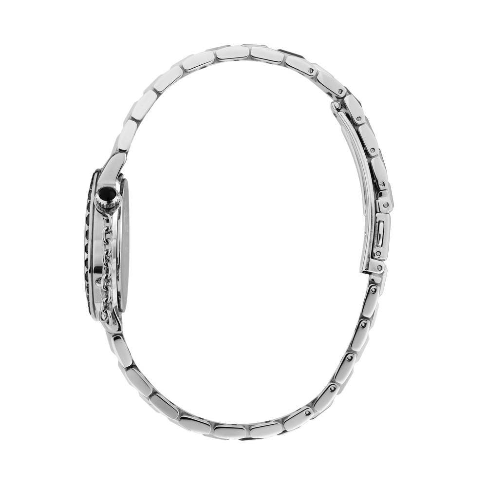 KARL LAGERFELD Damenuhr CRYSTALS Silber Schwarz