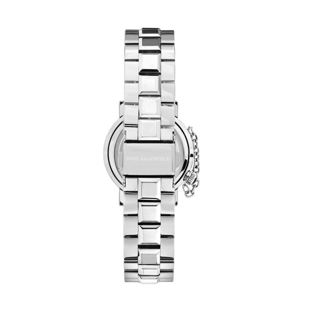 KARL LAGERFELD Damenuhr CRYSTALS Silber Schwarz