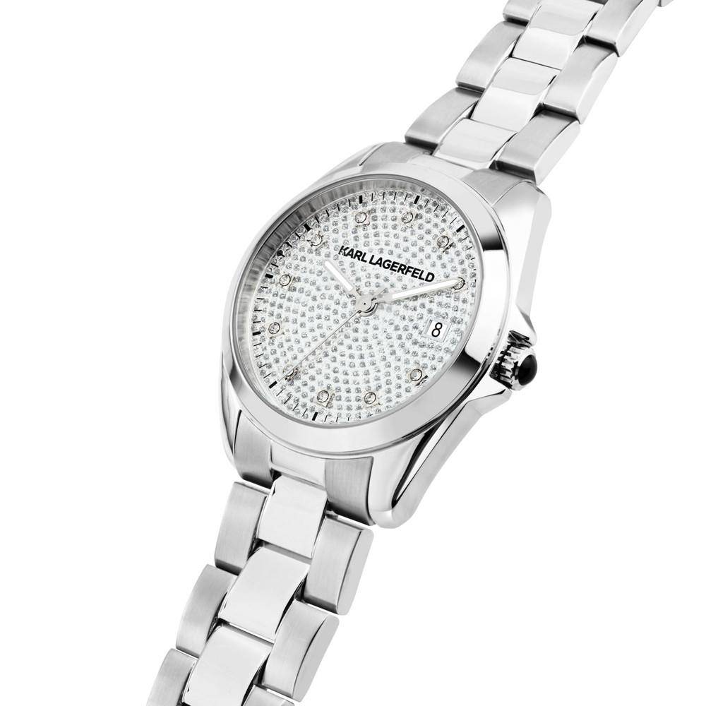 KARL LAGERFELD Damenuhr ROUND ESSENTIALS Silber Weiß