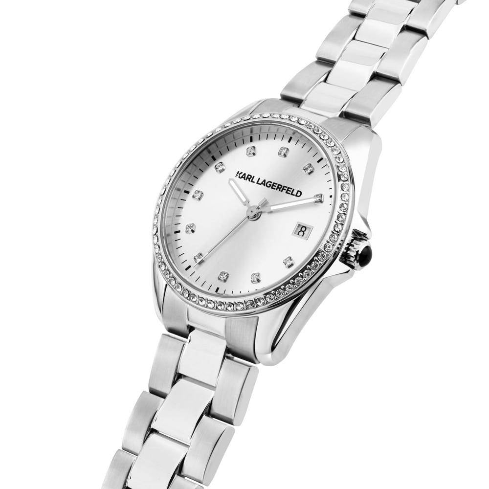 KARL LAGERFELD Damenuhr ROUND ESSENTIALS Silber